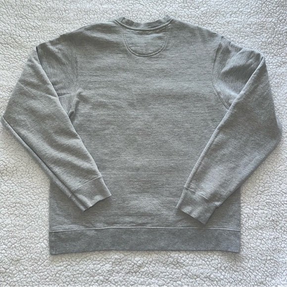 PIES BEFORE GUYS fall heather grey crewneck sweatshirt pumpkin oversized cozy M - Picture 5 of 7